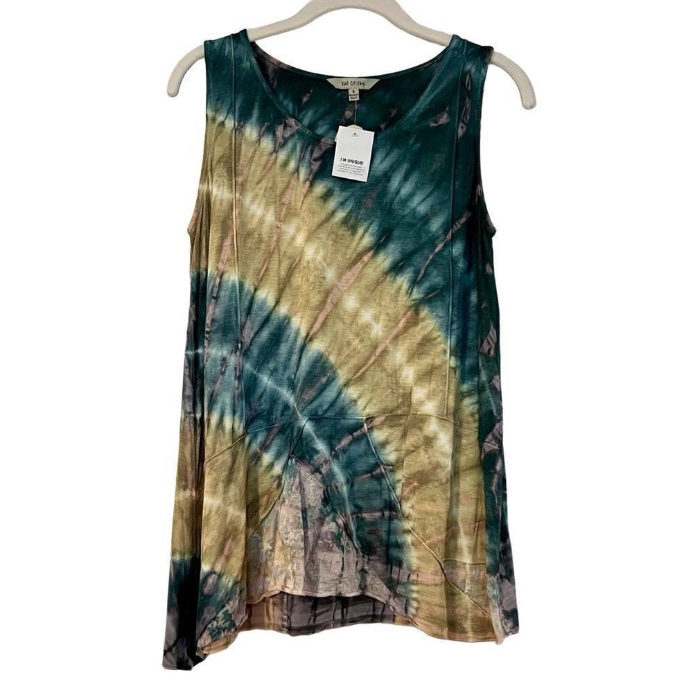 NWT Yak & Yeti Tye-dye Teal Tank Top Small